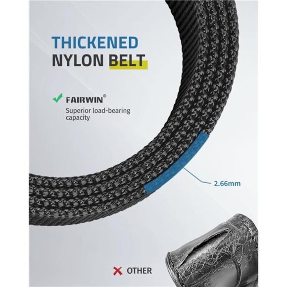 Tactical Belt, Work Belts for Men Military Webbing Riggers Web Belt Heavy-Duty - Picture 3 of 7